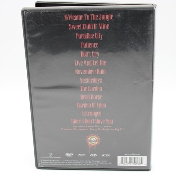 Guns N' Roses Welcome to the Videos 1998 DVD Geffen Records - Picture 2 of 4